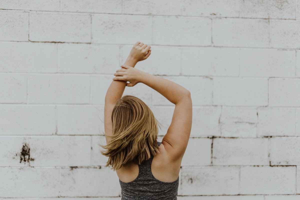 Forward fold stretching pose for flexibility